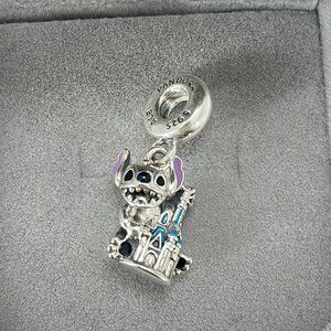 Pandora Disney Park Stitch & Castle Dangle Charm